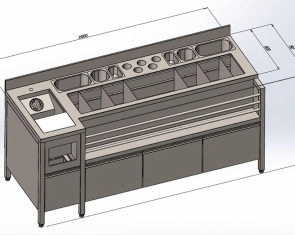 Нейтральное оборудование мебель из нержавейки